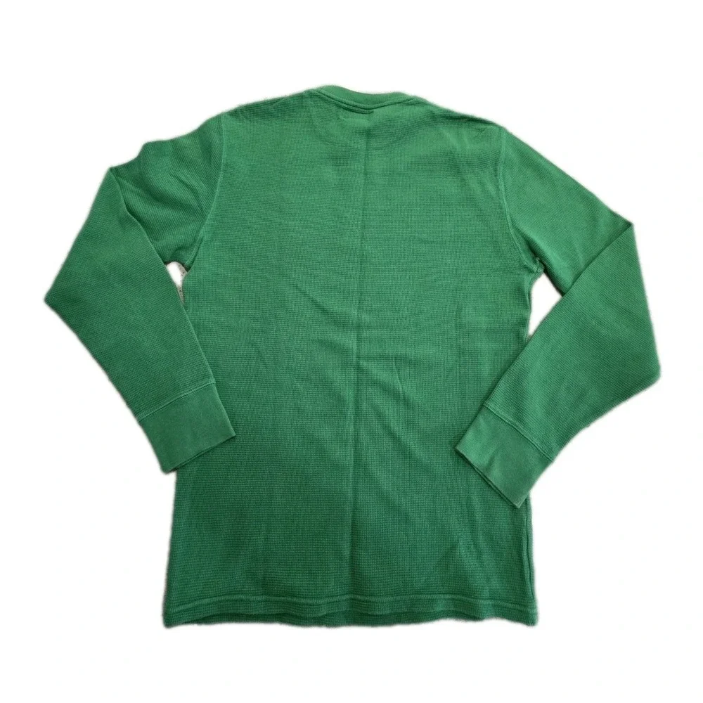 POLO Ralph Lauren Men‎  Waffle Knit Green Long Sleeve Thermal Shirt Small Henley